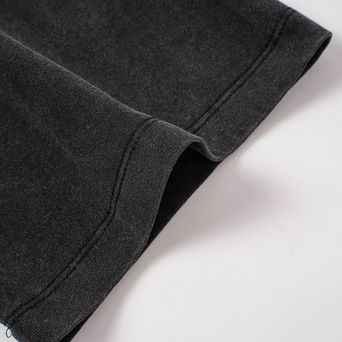 Hellstar Washed Black Front & Back Graphic T-Shirt — fabric_closeup