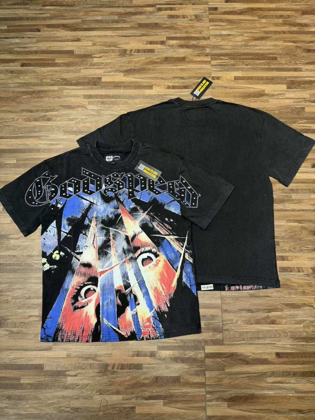 Godspeed Abstract Face Graphic T-Shirt — context