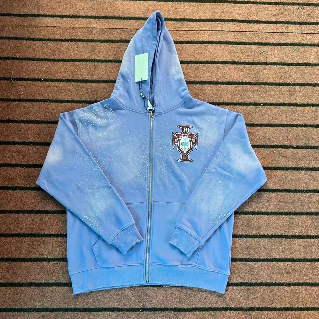 VALLEY Dreams Rhinestone Zip Hoodie — front
