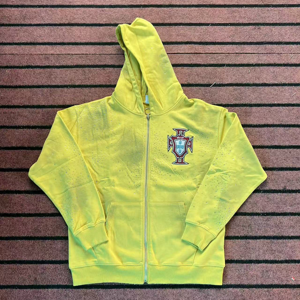 VALLEY Dreams Rhinestone Zip Hoodie — front