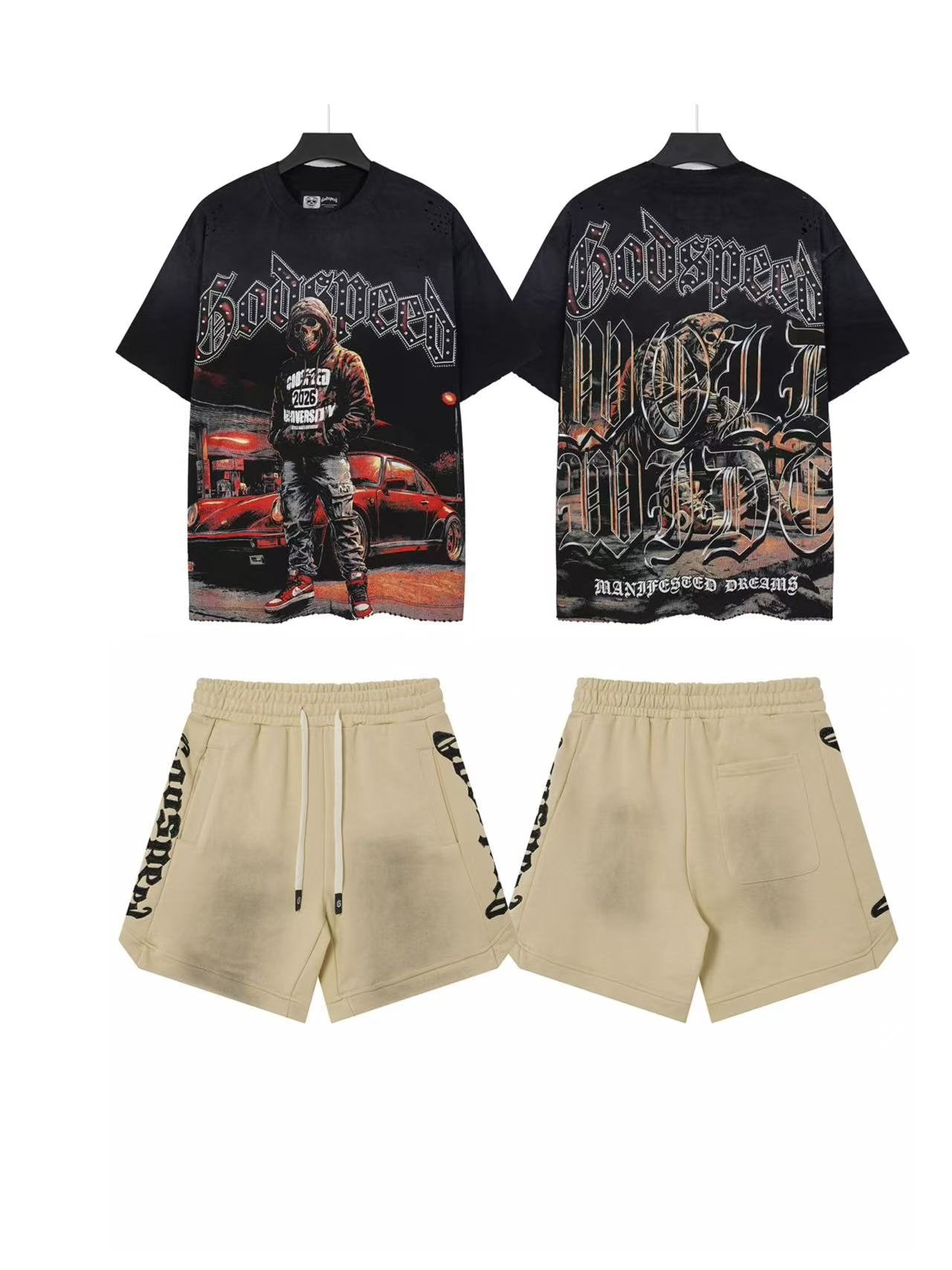 Godspeed Racing Car Graphic Short-Sleeve Set — front