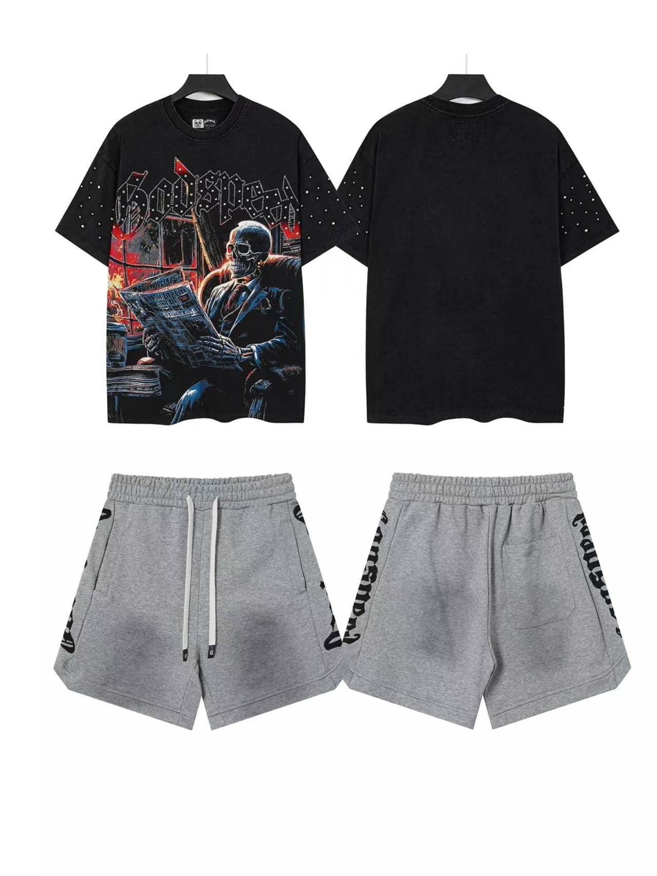Godspeed Astronaut Graphic T-Shirt & Shorts Set — front