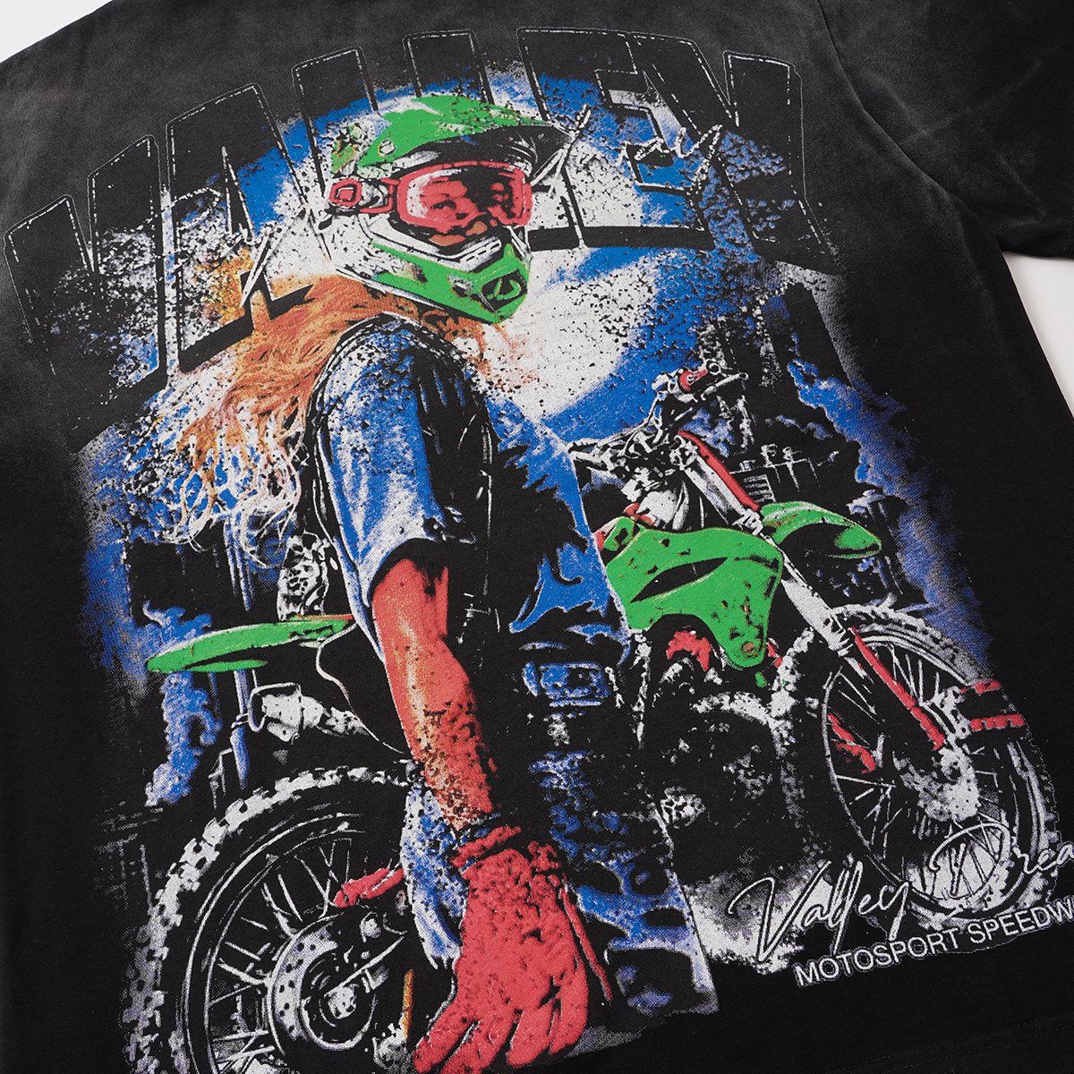 VALLEY Motorsport Speedway Graphic T-Shirt — detail