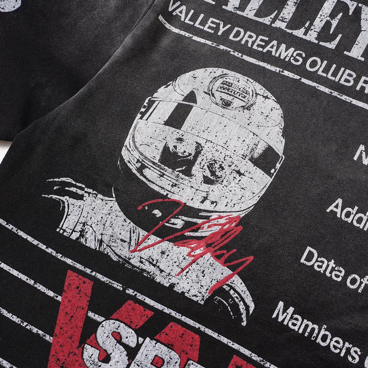 VALLEY Speedway Racing Graphic T-Shirt — detail