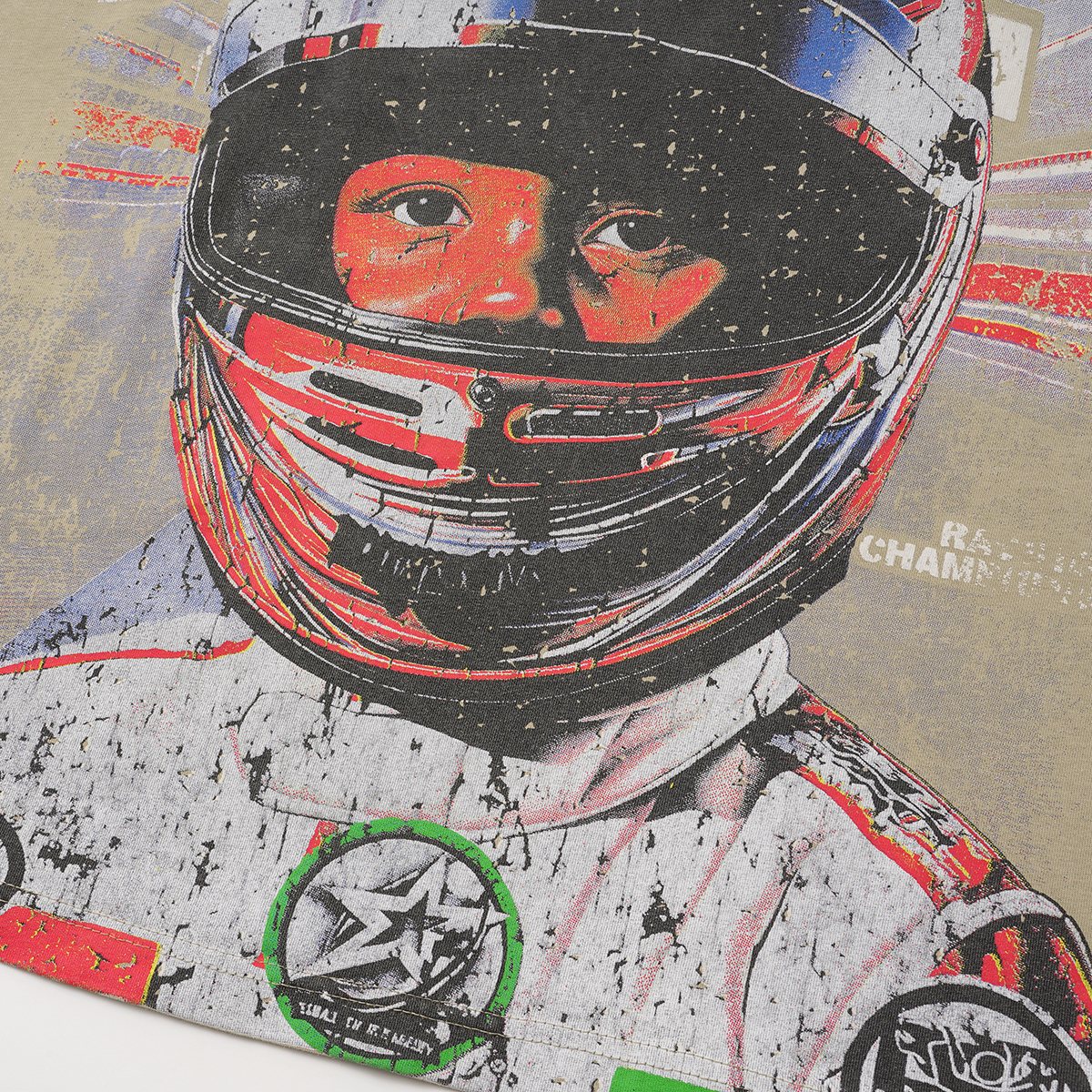 VALLEY Speedway 888 Racing Helmet Graphic T-Shirt — detail