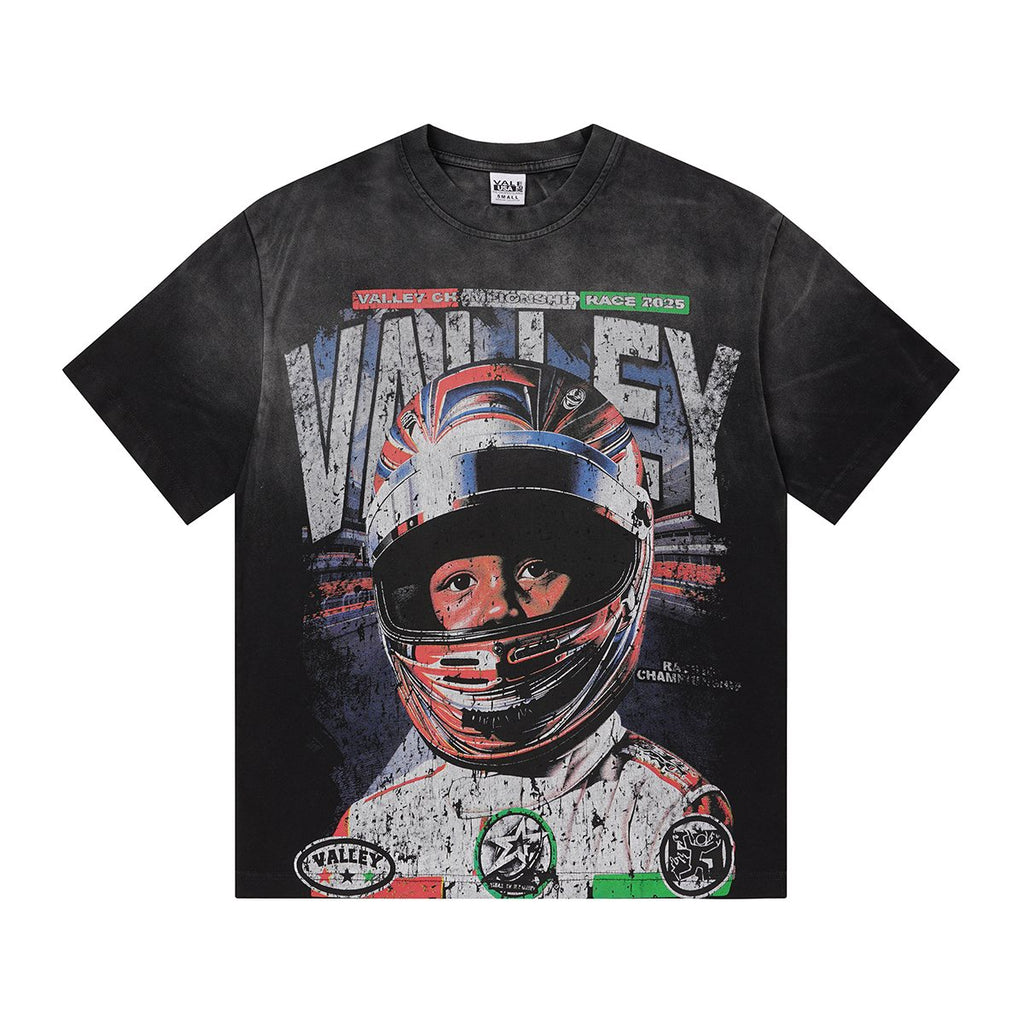 VALLEY Speedway 888 Racing Helmet Graphic T-Shirt — front