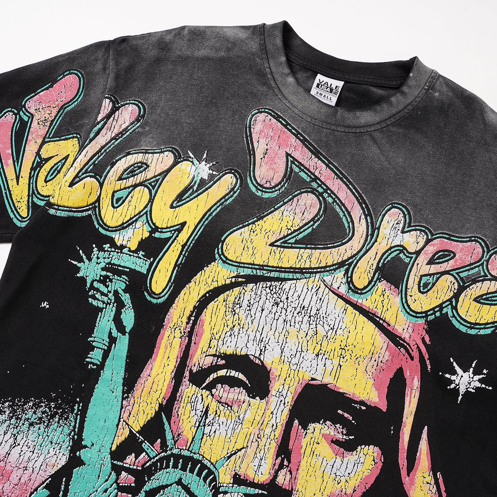 VALLEY Statue Portrait Graphic T-Shirt — detail