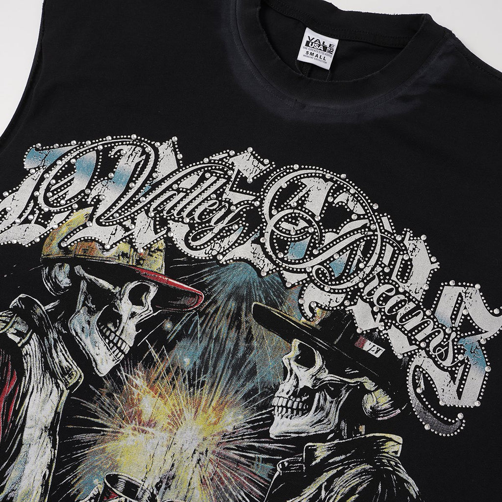 VALLEY Dreams Graphic Sleeveless T-Shirt — detail