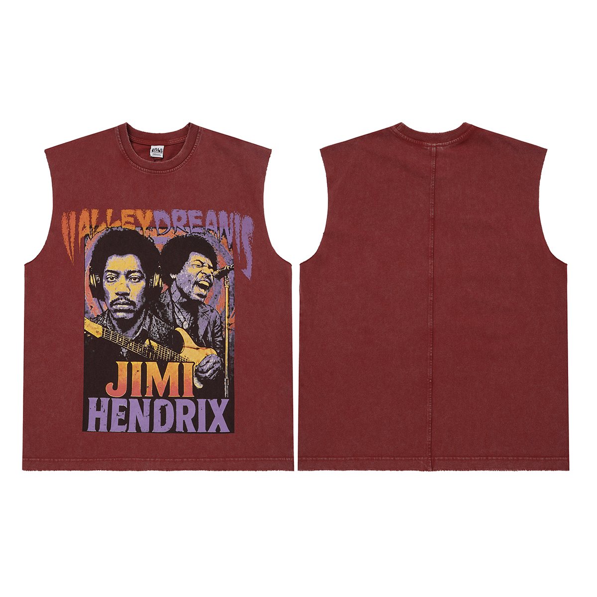 VALLEY Jimi Hendrix Washed Sleeveless T-Shirt — front