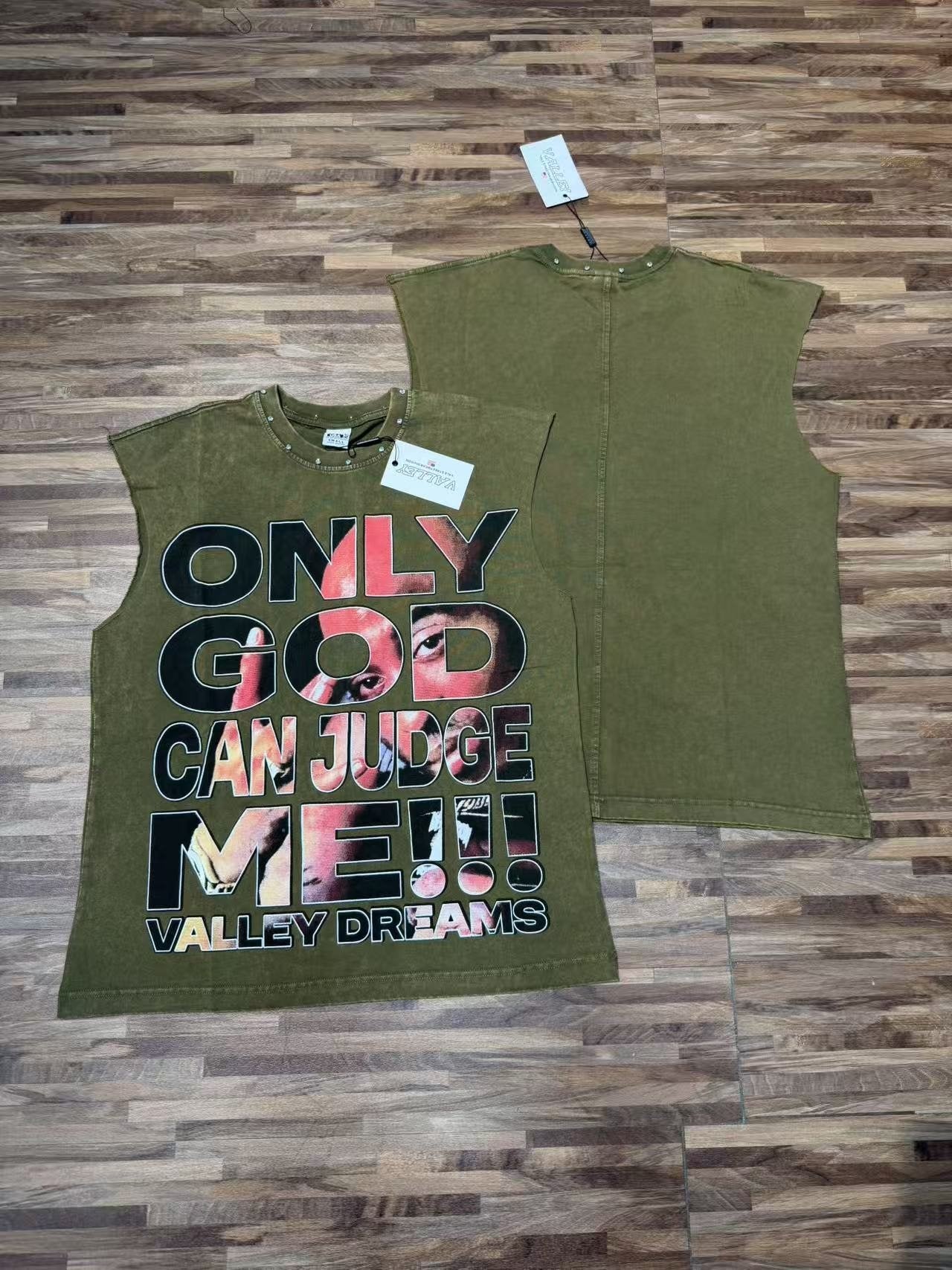 VALLEY Only God Can Judge Me Sleeveless T-Shirt — context
