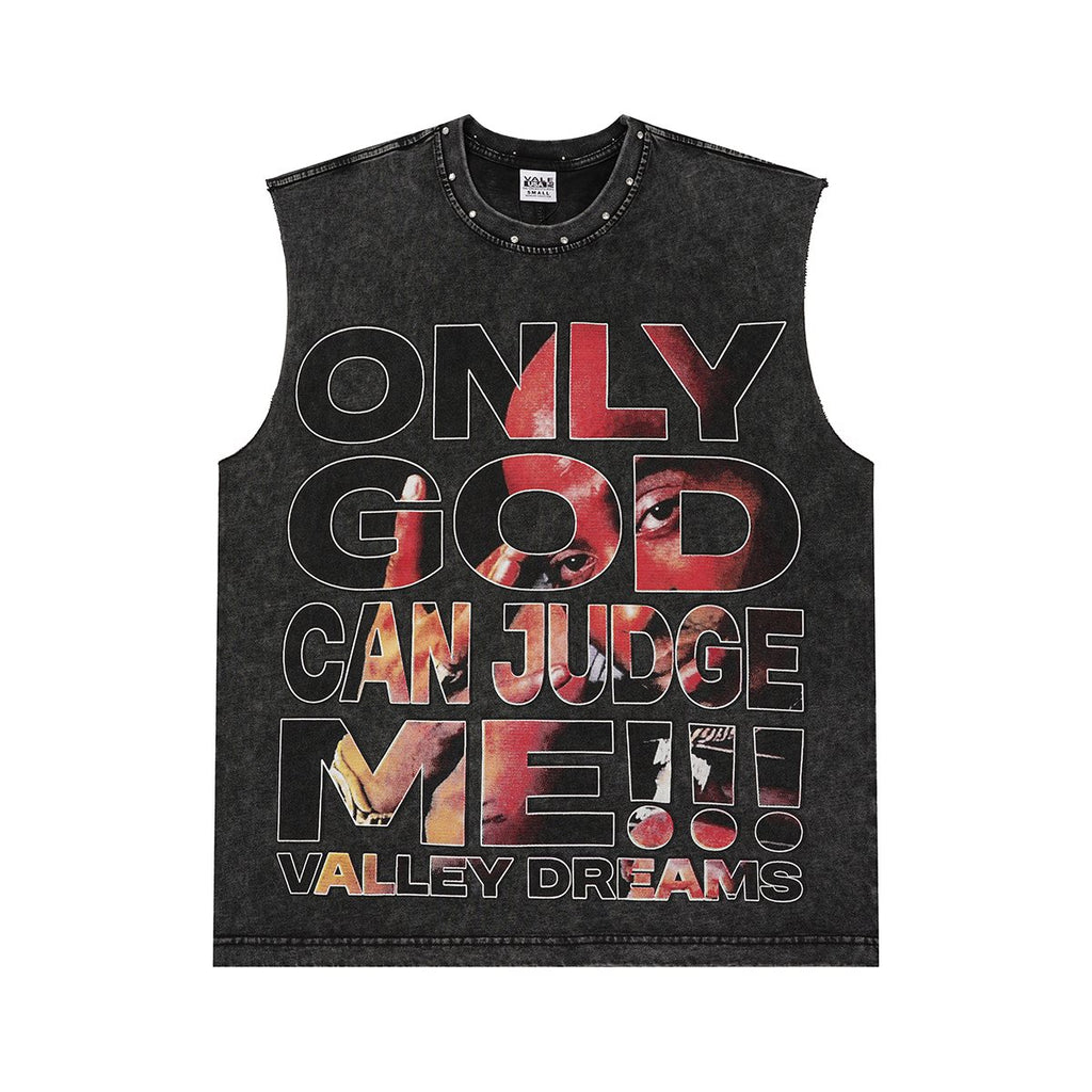 VALLEY Only God Can Judge Me Sleeveless T-Shirt — hero