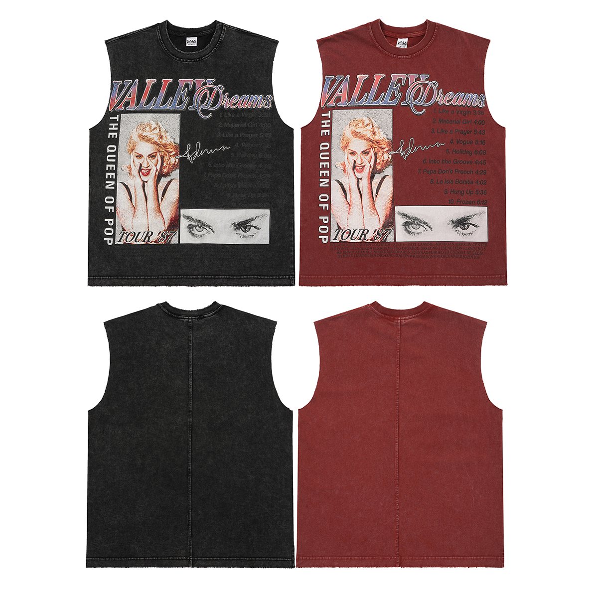 VALLEY Dreams Graphic Sleeveless T-Shirt — comparison