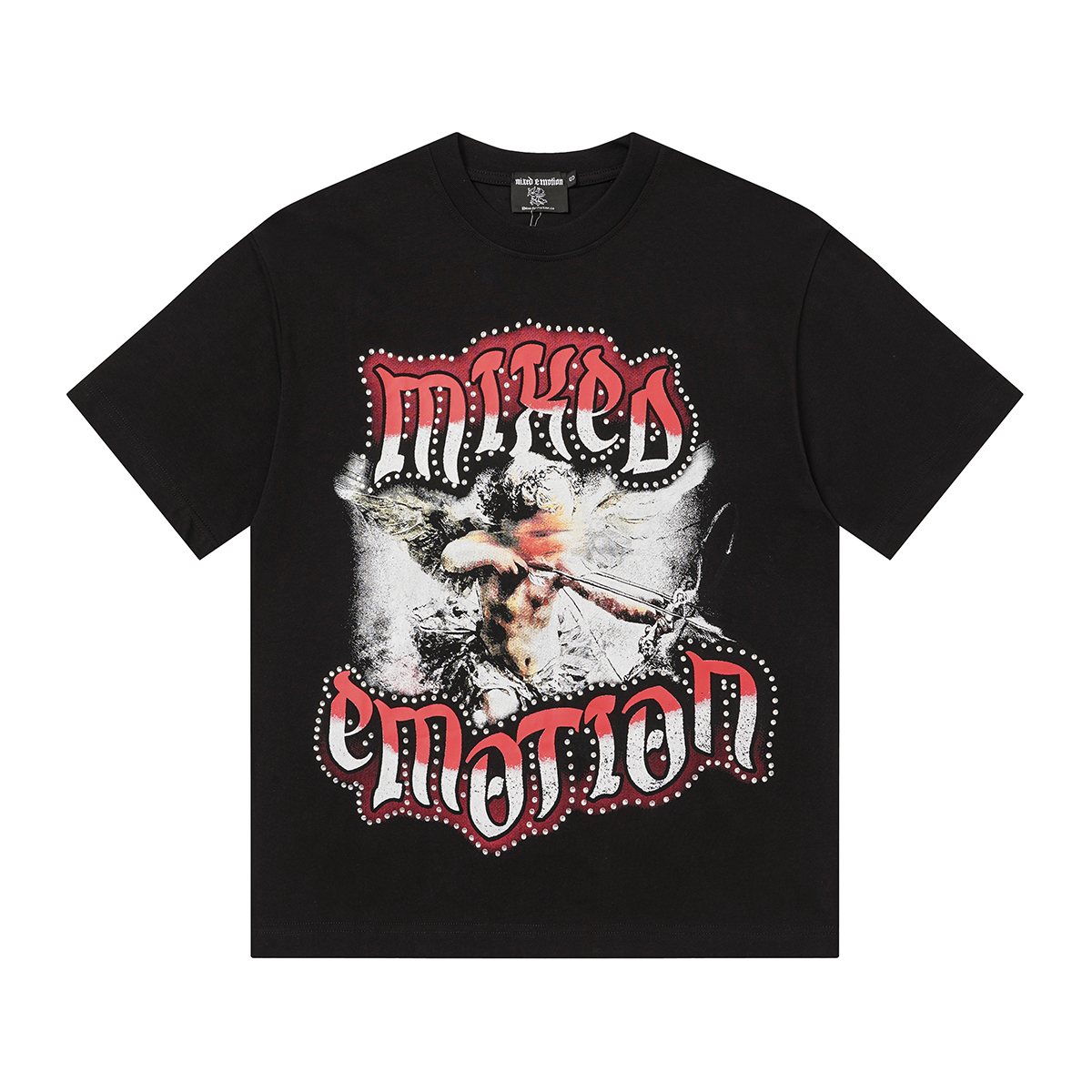 MIXED EMOTION Red & White Front/Back Graphic T-Shirt — hero