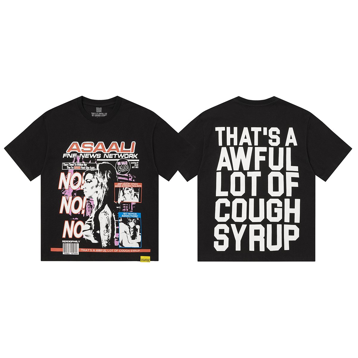 THAT'S A AWFUL LOT OF COUGH SYRUP News Network Graphic T-Shirt — context