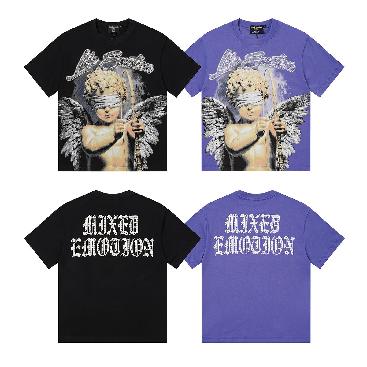 MIXED EMOTION Angel Graphic Short-Sleeve T-Shirt — comparison