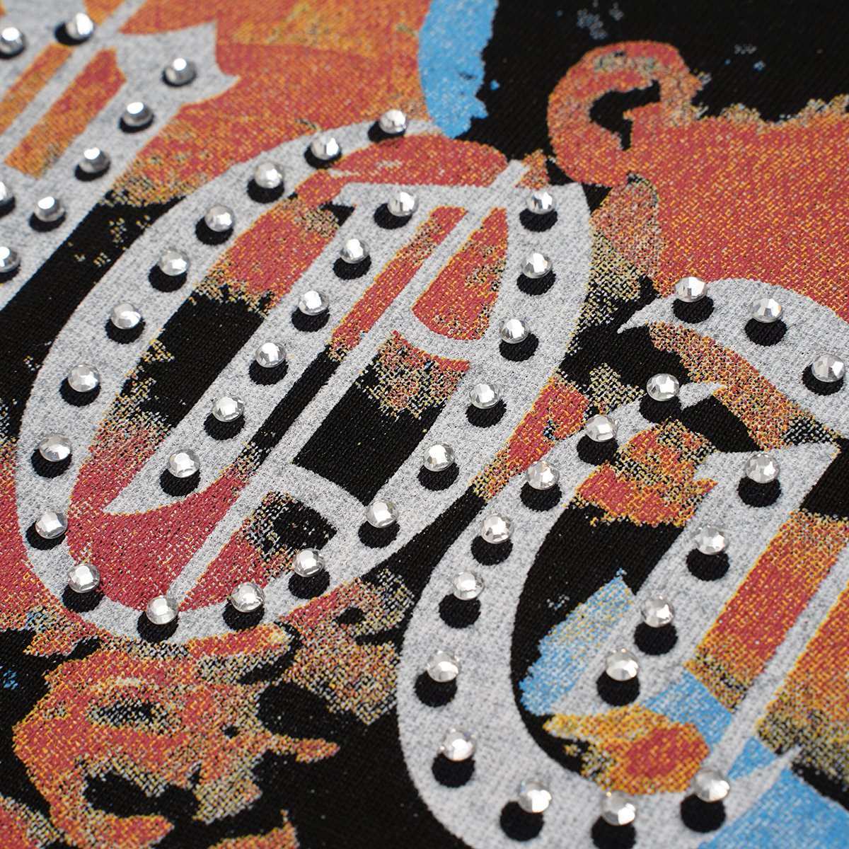MIXED EMOTION Rhinestone Graphic T-Shirt — detail