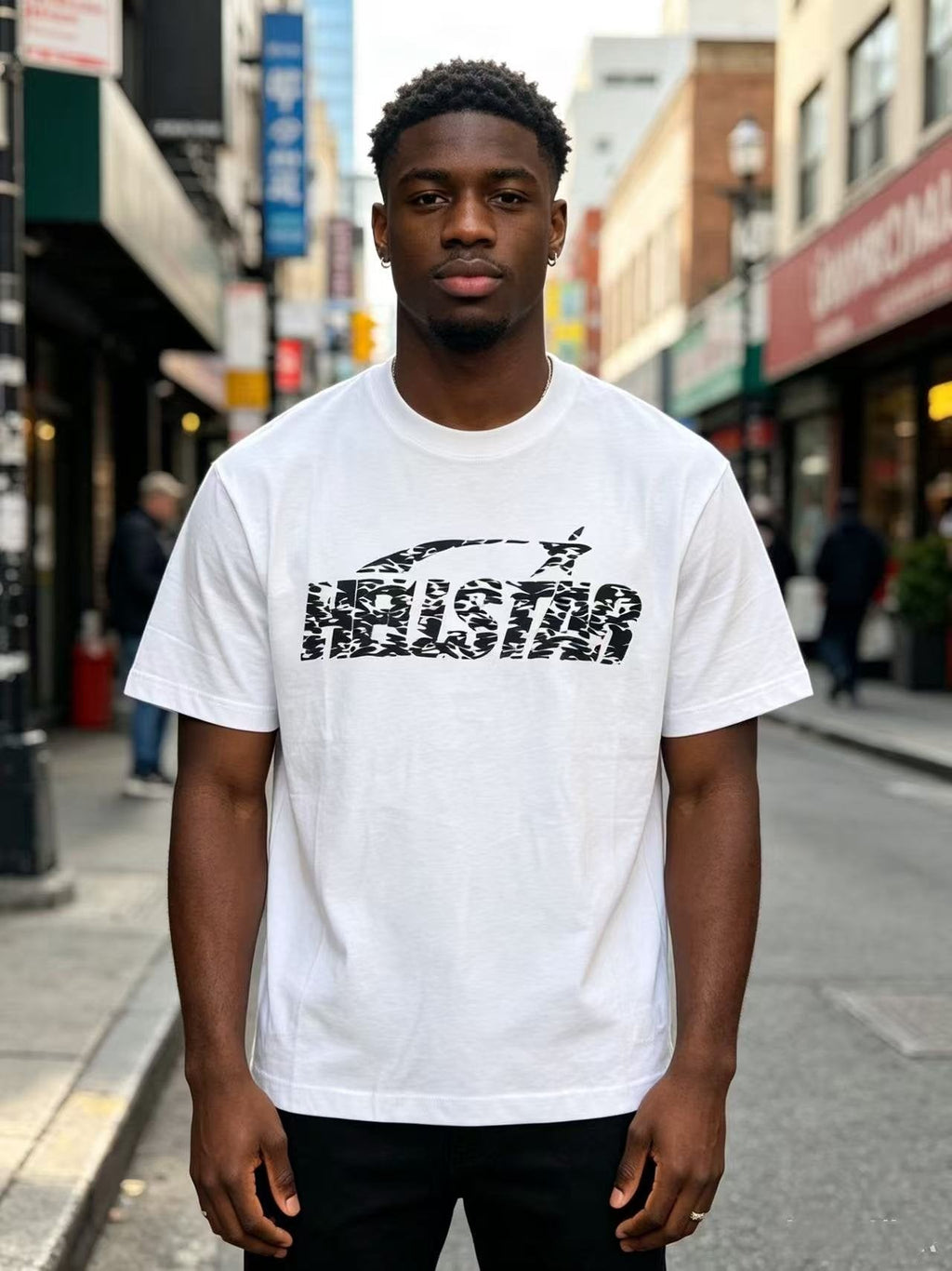 Hellstar Circular Back Graphic T-Shirt — model