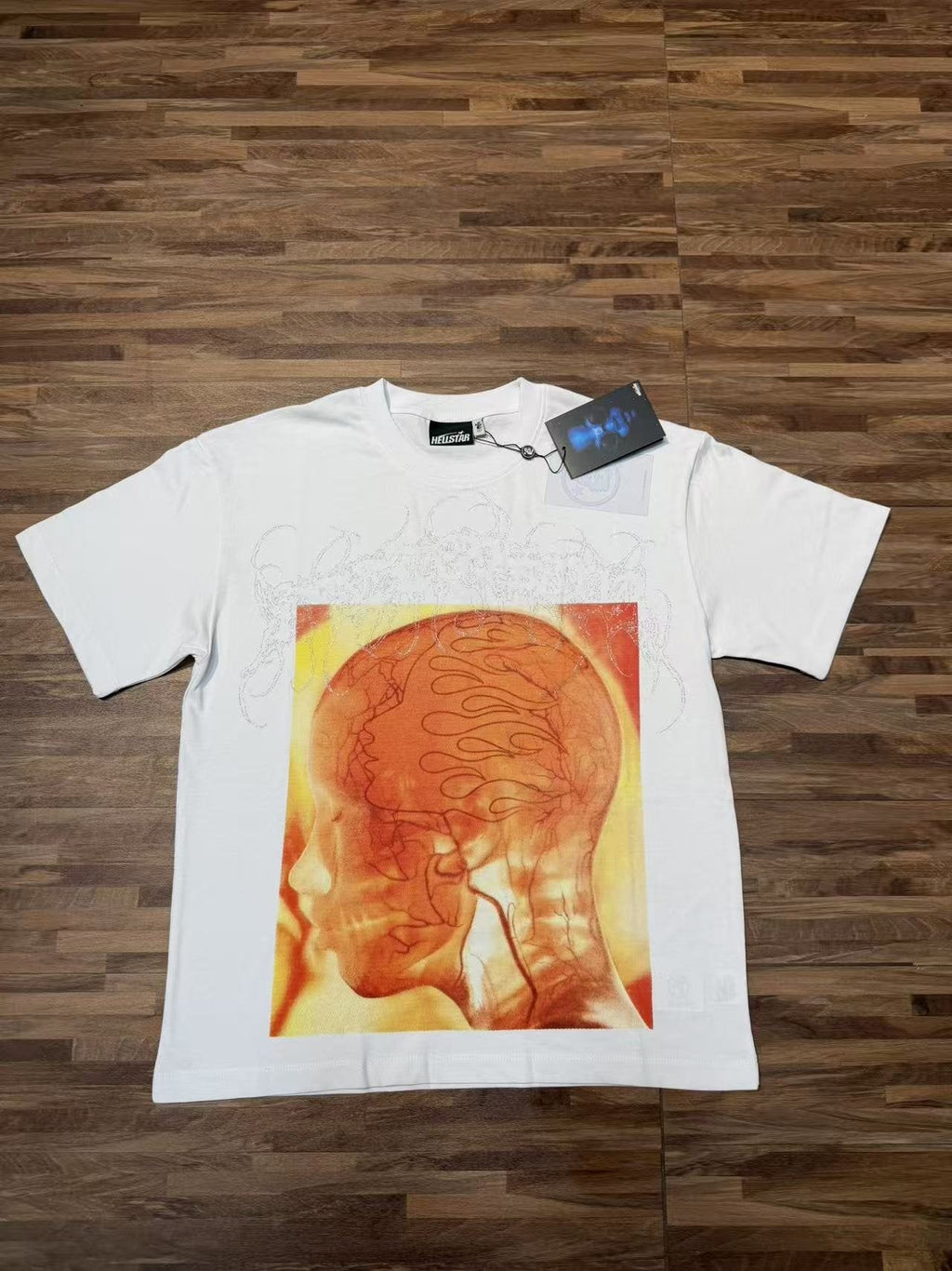 Hellstar White Head Graphic Short-Sleeve T-Shirt — front
