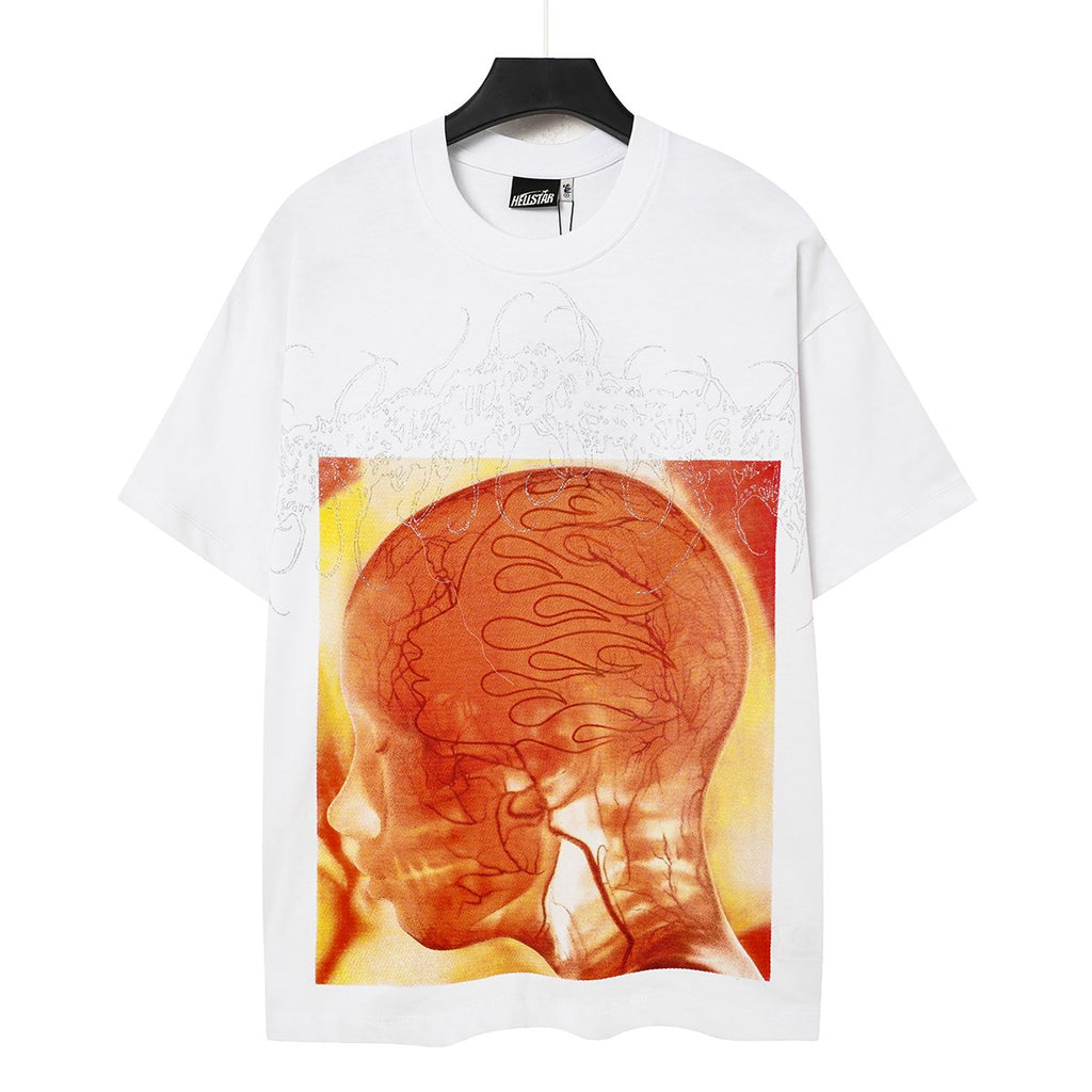 Hellstar White Head Graphic Short-Sleeve T-Shirt — hero