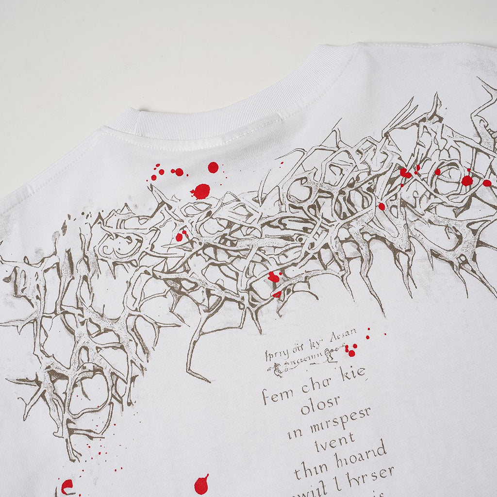 Hellstar Ivory White NFC Detail Short-Sleeve T-Shirt — detail