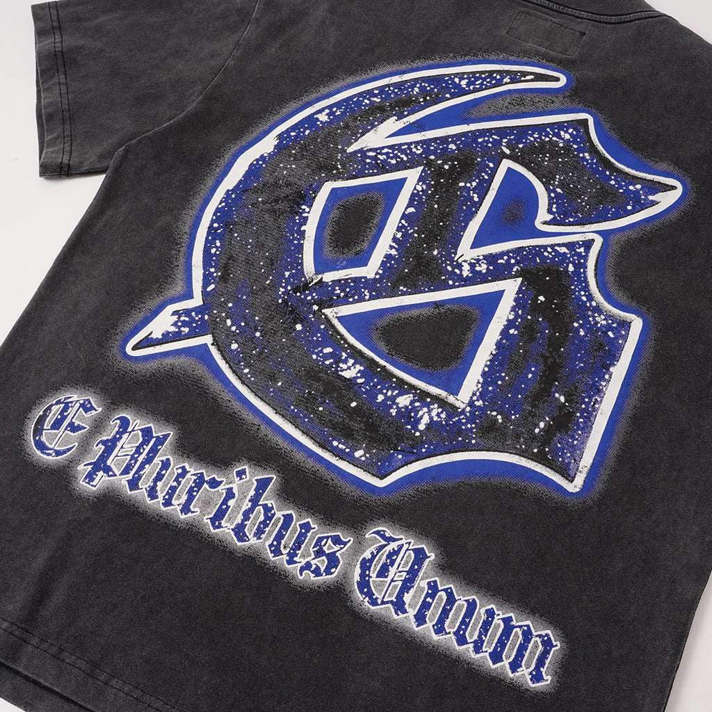 Godspeed Spaceship Graphic Washed Black T-Shirt — detail