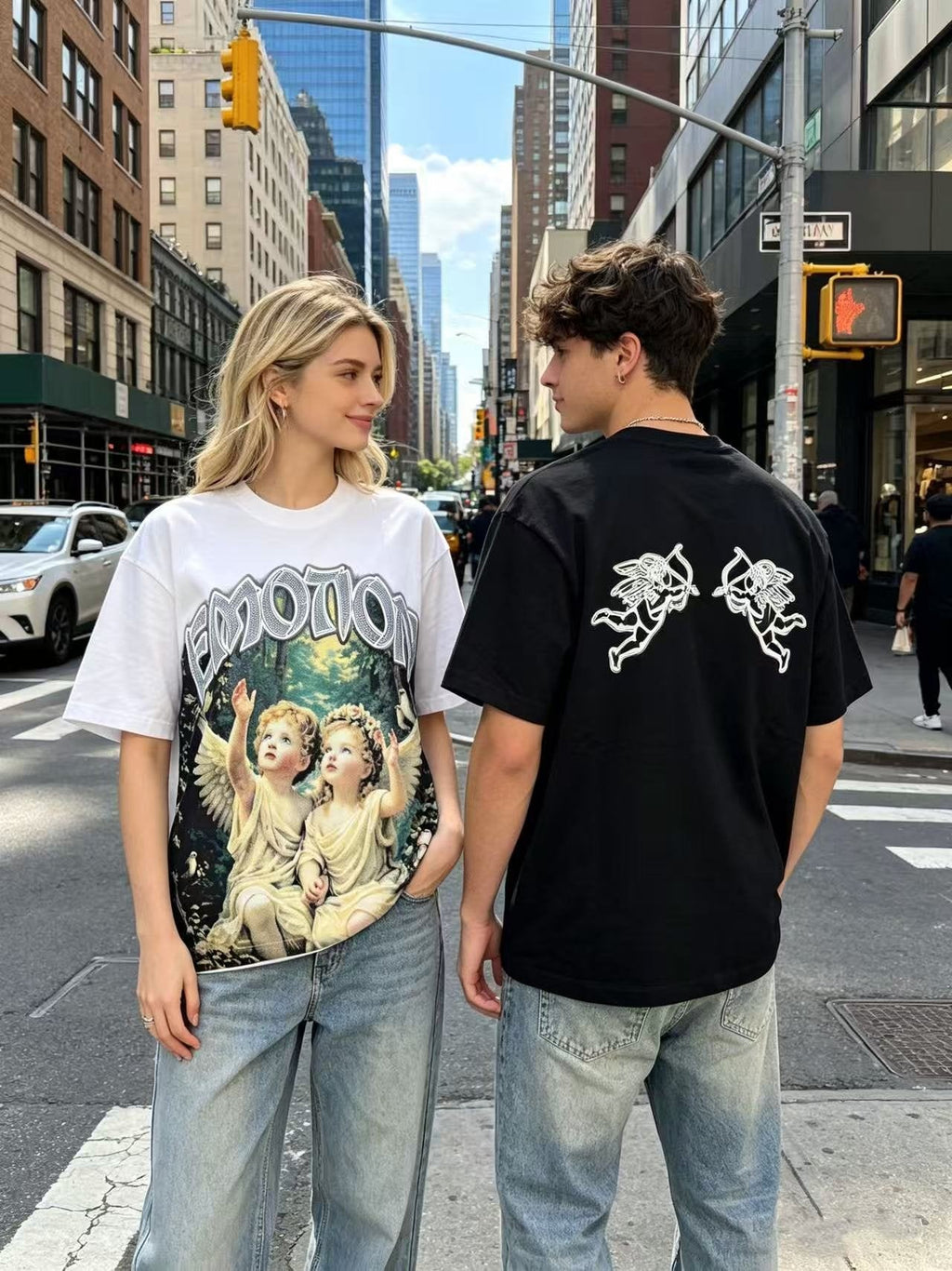 MIXED EMOTION Angel Graphic T-Shirt — context