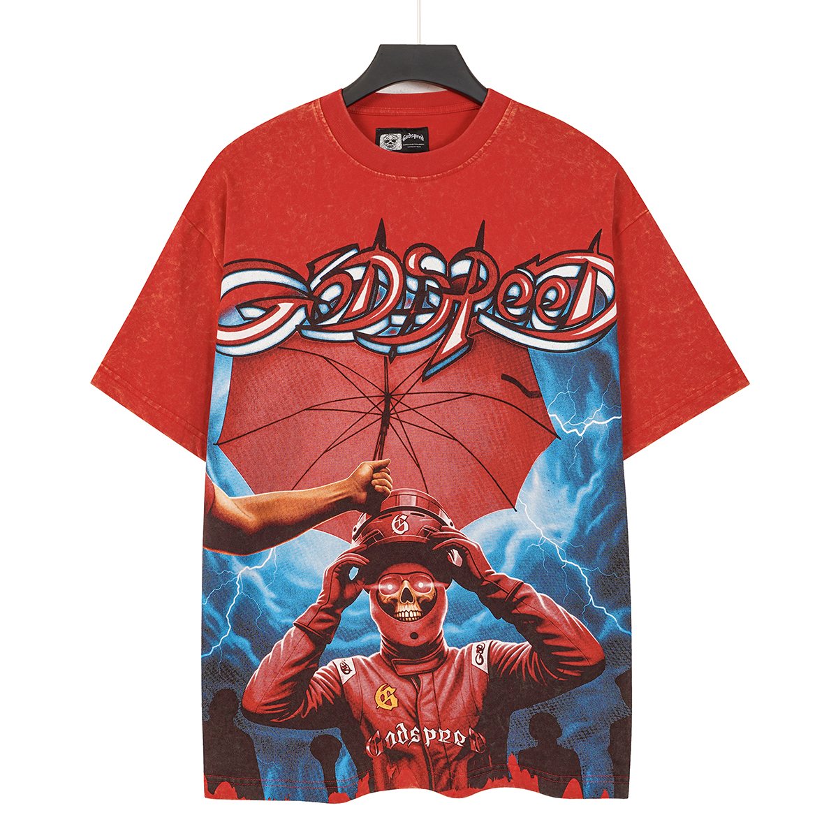 Godspeed Washed Graphic Short-Sleeve T-Shirt — front