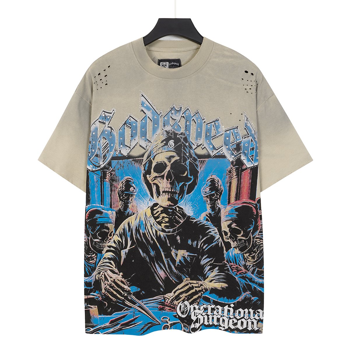 Godspeed Operational Surgeon Distressed Graphic T-Shirt — front