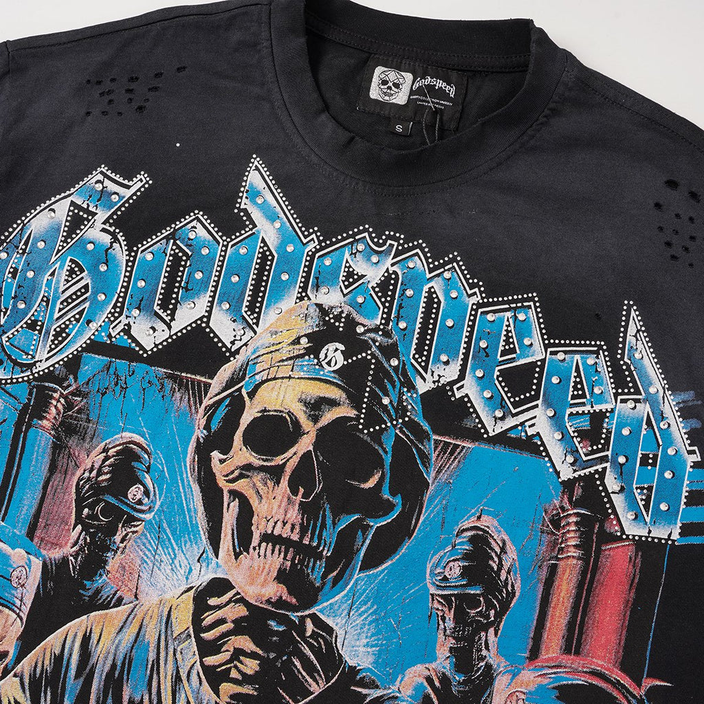 Godspeed Operational Surgeon Distressed Graphic T-Shirt — detail