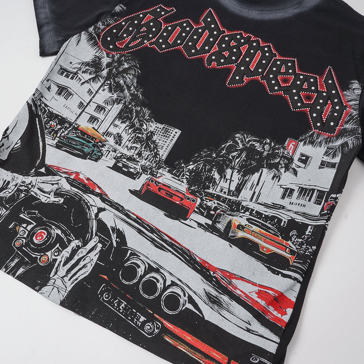 Godspeed Car Key Graphic T-Shirt — detail