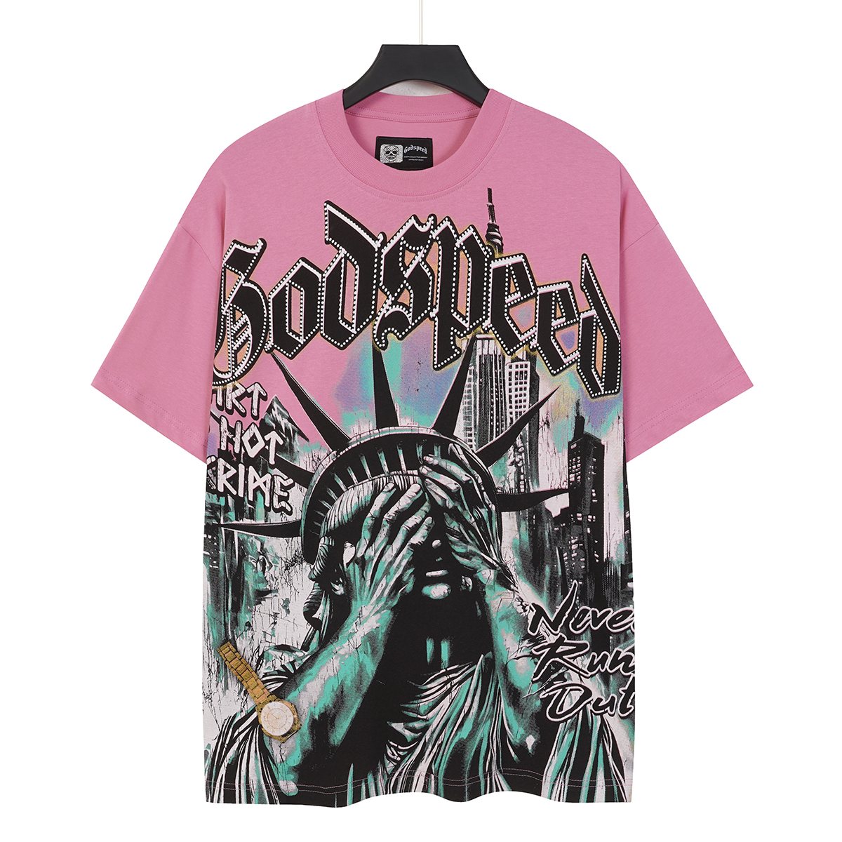 Godspeed Statue & Eye Graphic Short-Sleeve T-Shirt — hero