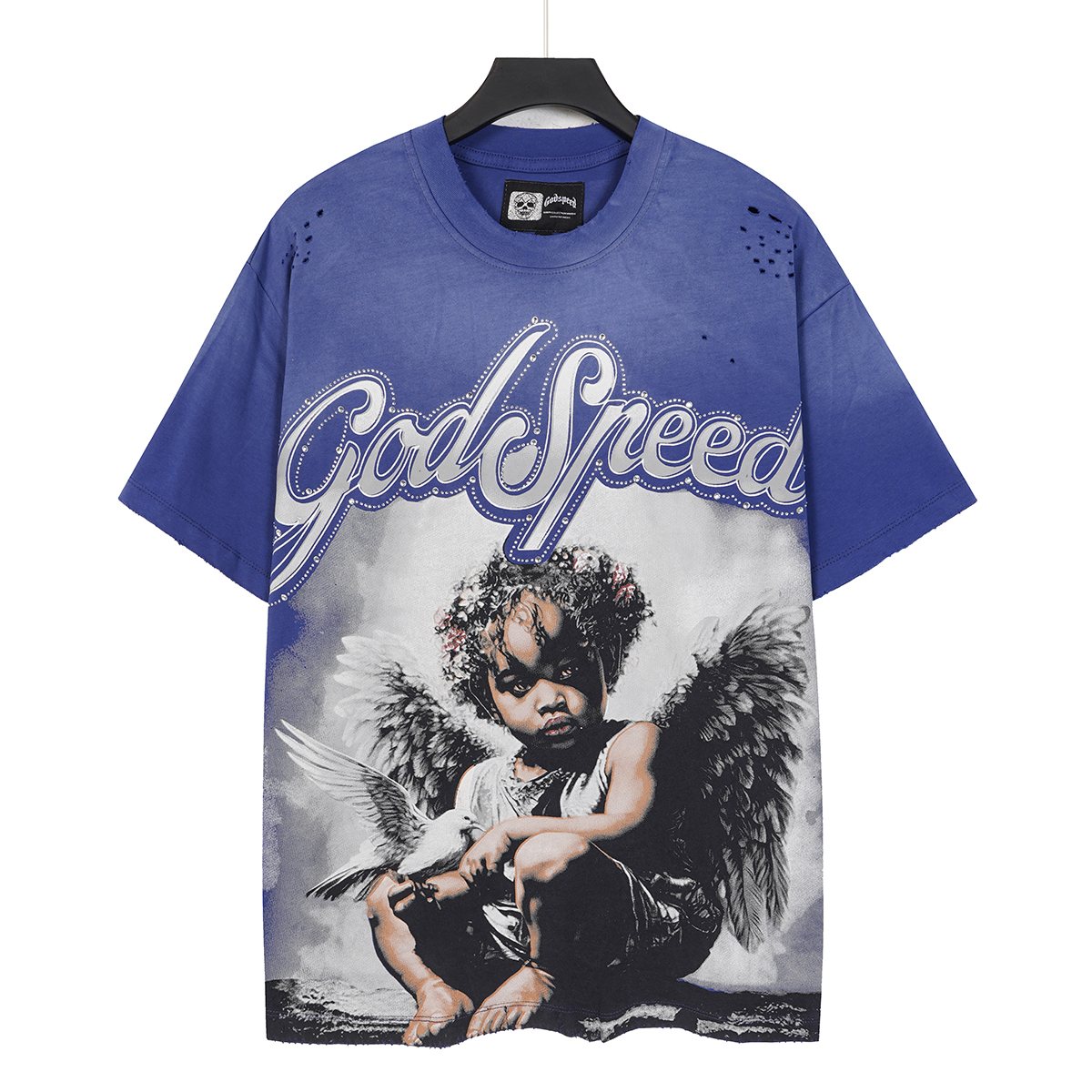 Godspeed Distressed Washed Graphic T-Shirt — front