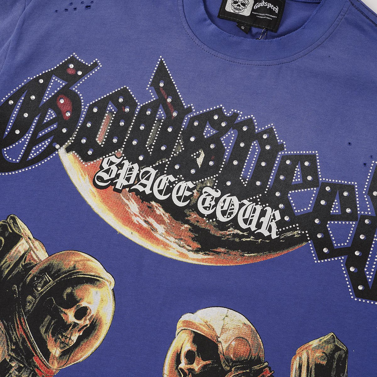 Godspeed Space Tour Astronaut Graphic Short-Sleeve T-Shirt — detail
