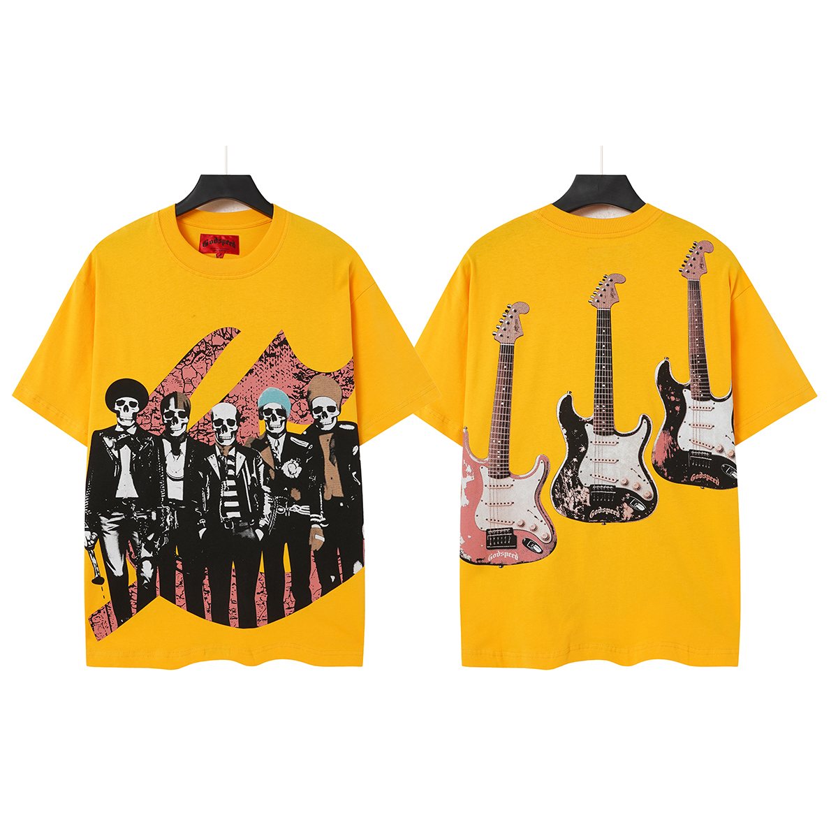 Godspeed Skeleton Band Guitar Graphic T-Shirt — hero