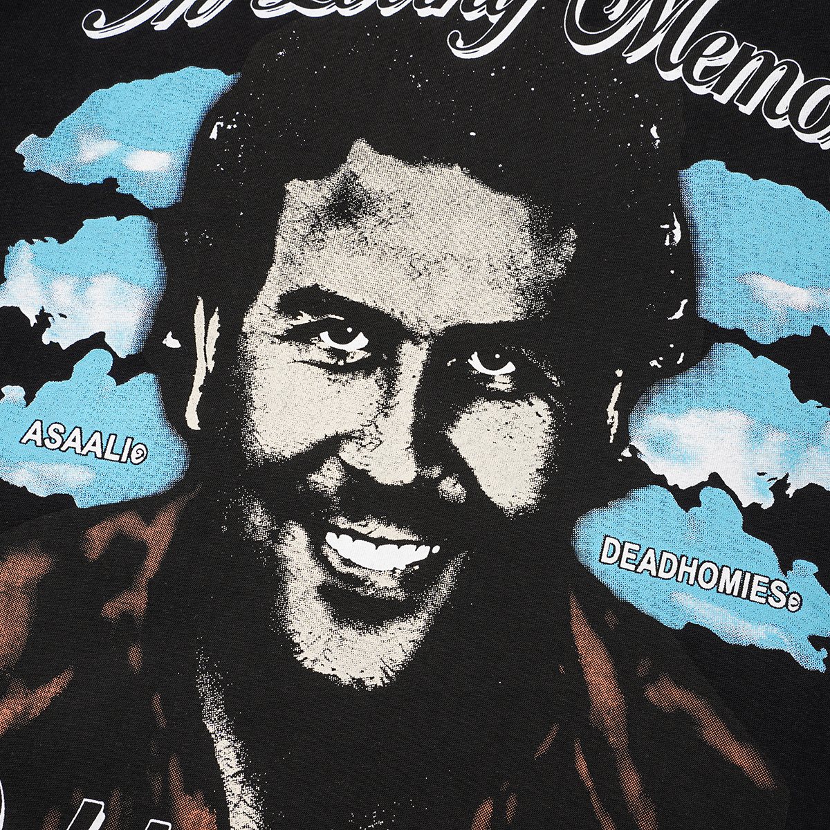 THAT'S A AWFUL LOT OF COUGH SYRUP Pablo Escobar Memorial Graphic T-Shirt — detail