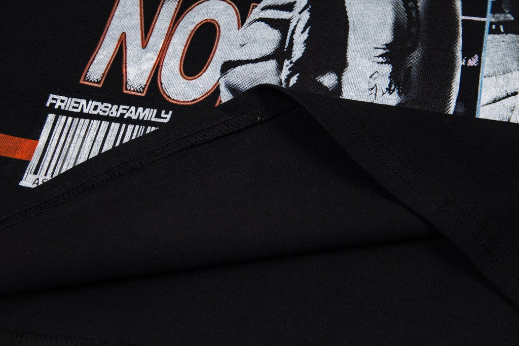 ASAALL Black Front & Back Graphic T-Shirt — detail