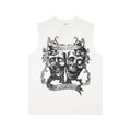 ASAALL White Graphic Sleeveless T-Shirt — hero