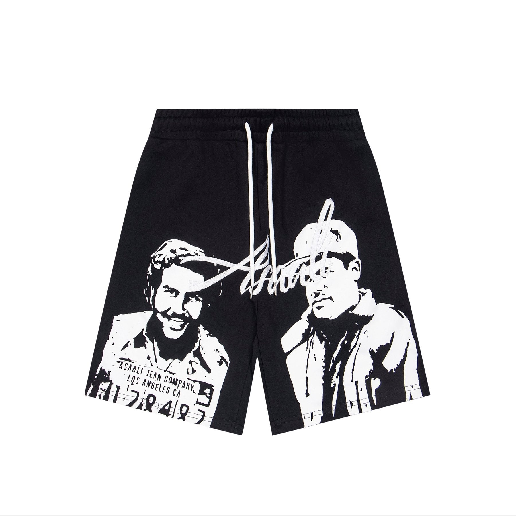 ASAALL Portrait Graphic Drawstring Shorts — front