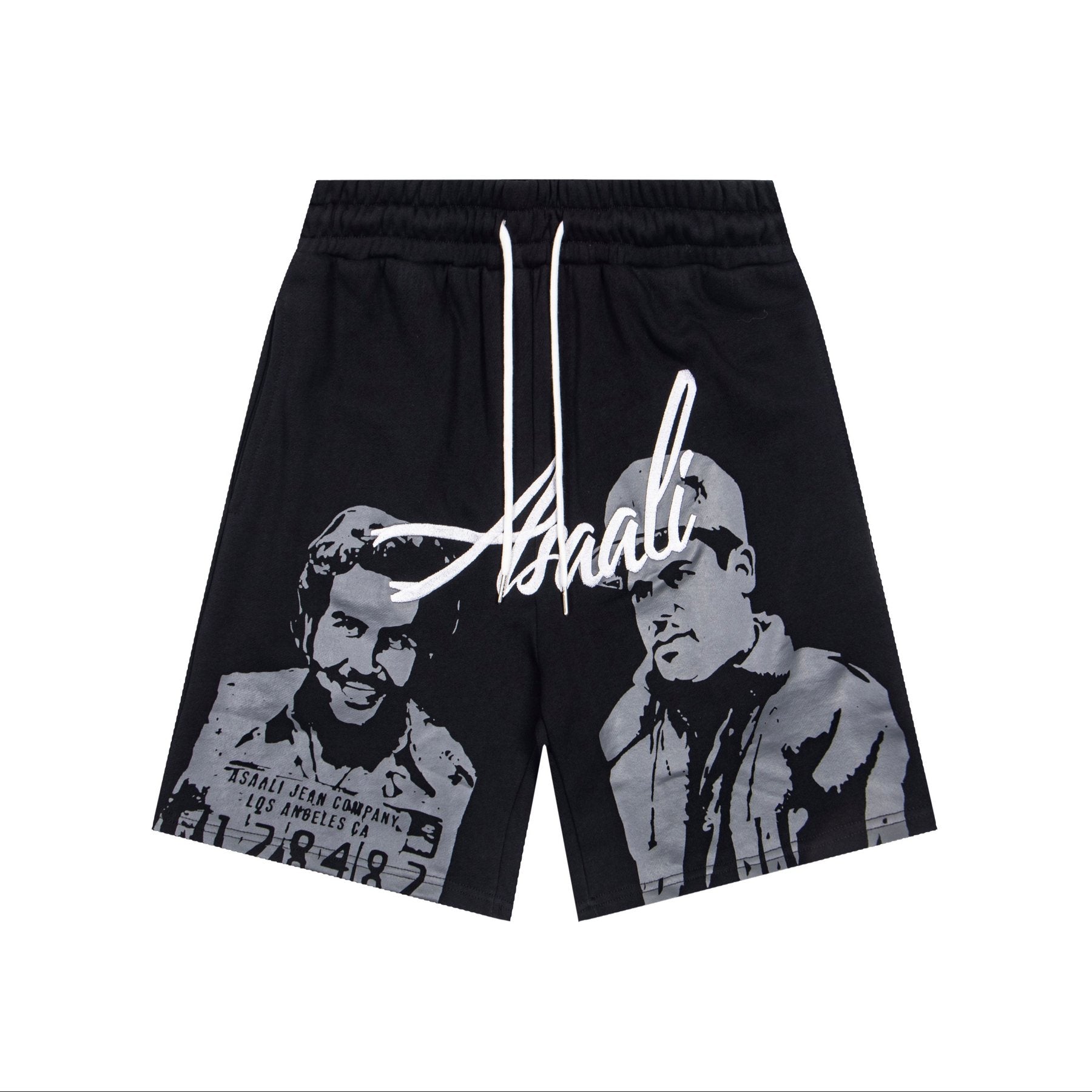 ASAALL Portrait Graphic Drawstring Shorts — front