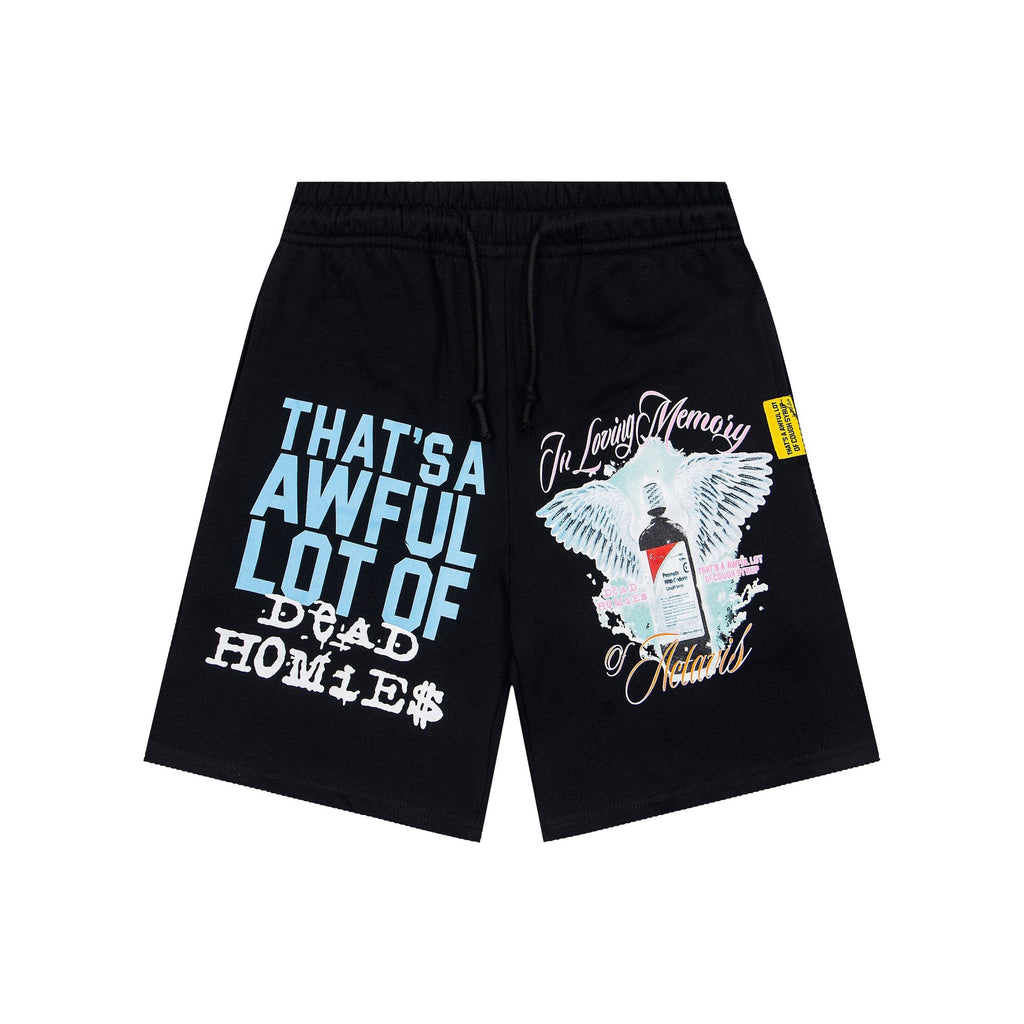 THAT'S A AWFUL LOT OF COUGH SYRUP Black Graphic Shorts — hero