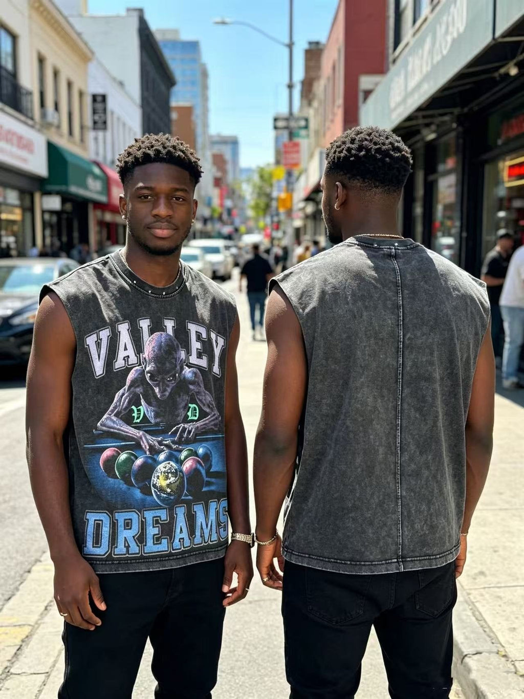 VALLEY Dreams Billiards Graphic Sleeveless T-Shirt — context