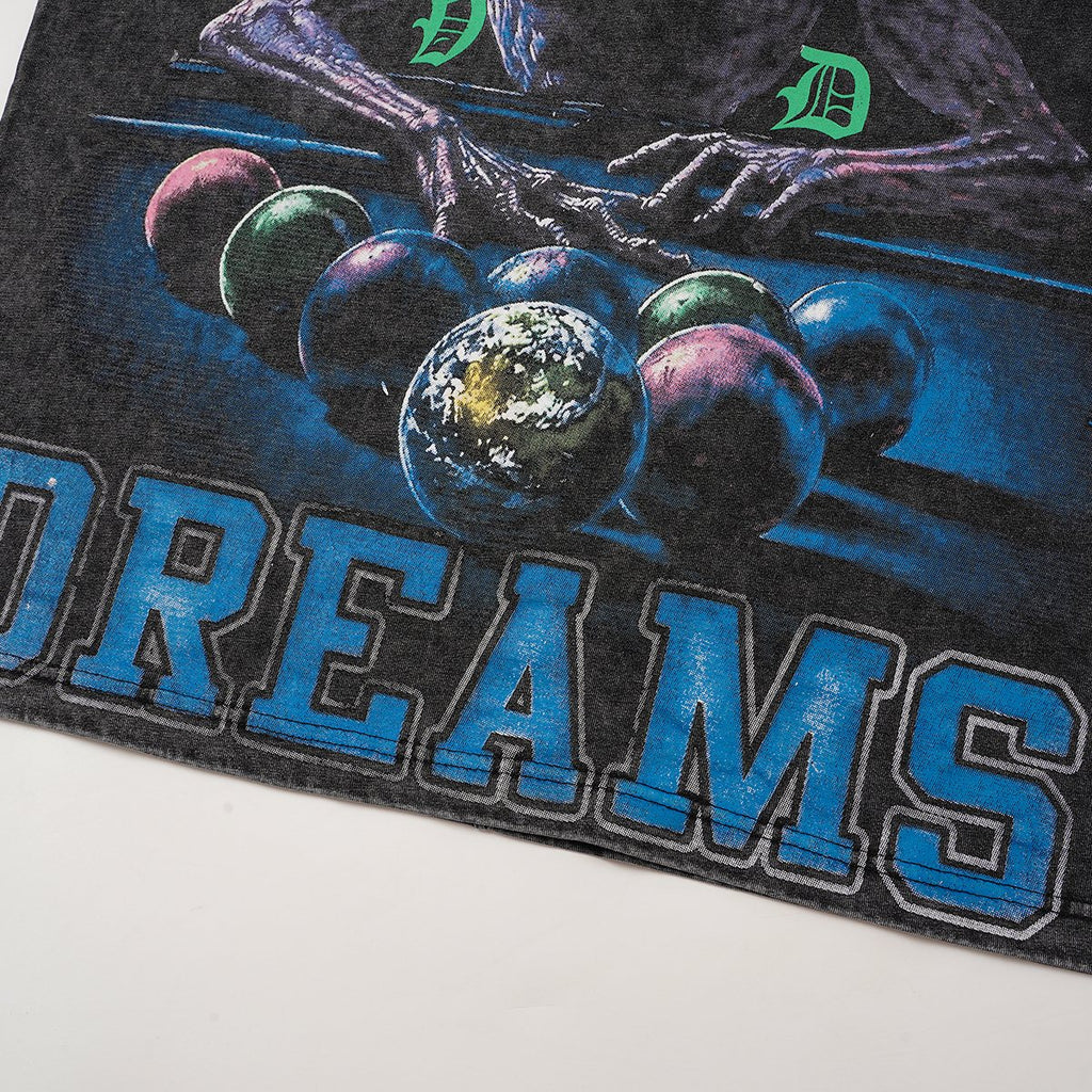 VALLEY Dreams Billiards Graphic Sleeveless T-Shirt — detail