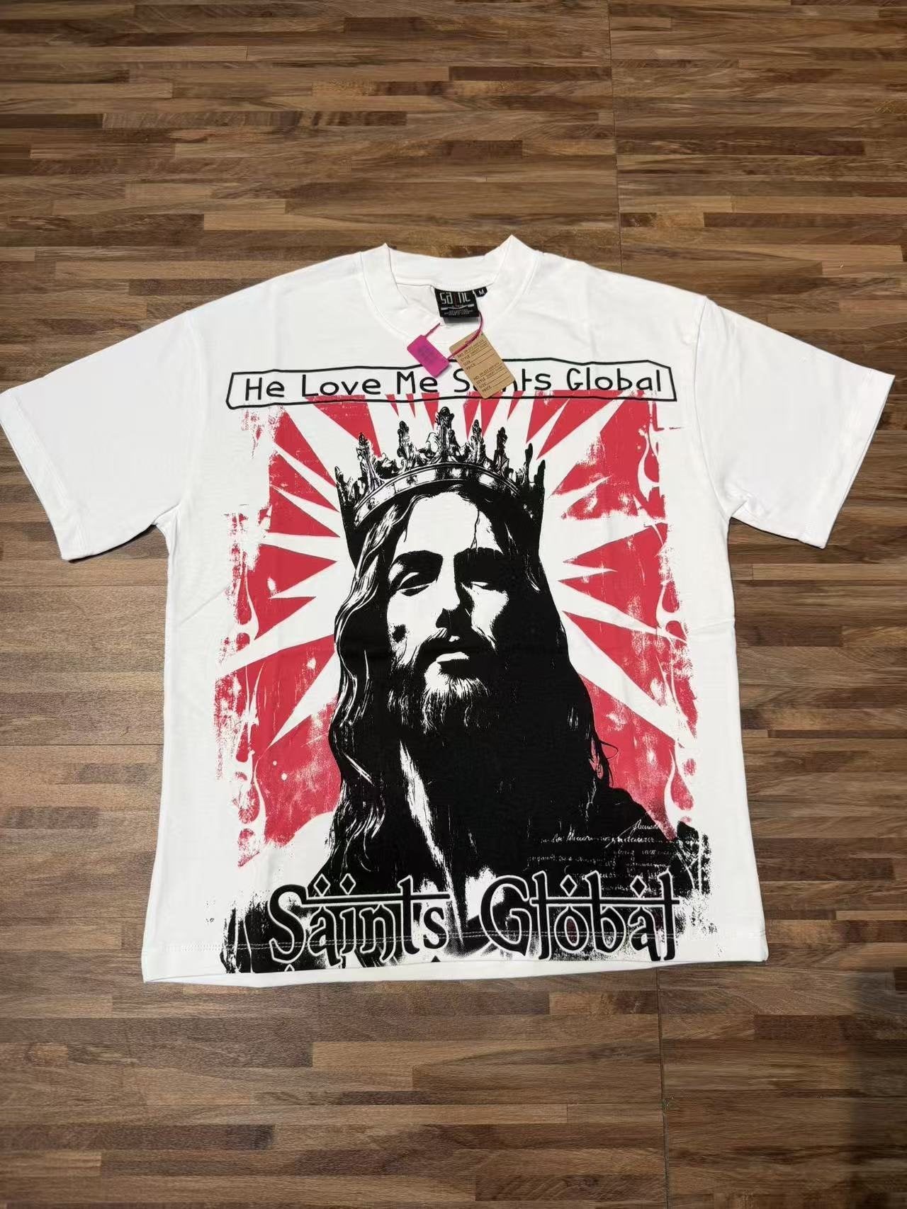 SAINT Jesus Crown Graphic T-Shirt — front