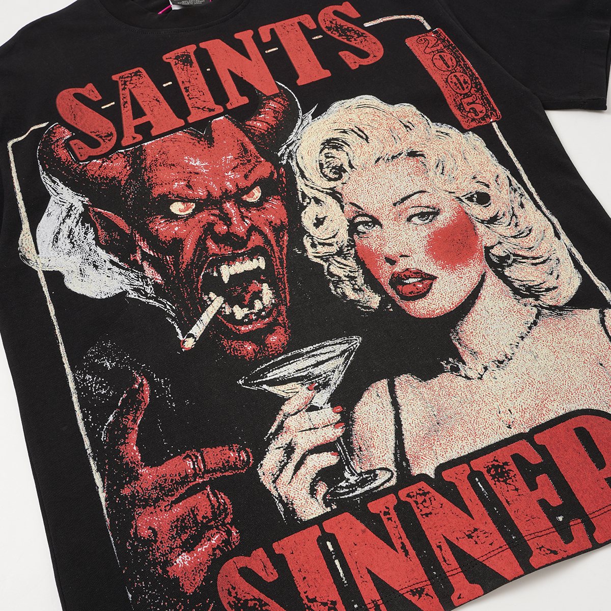 SAINT Front and Back Graphic Short-Sleeve T-Shirt — detail