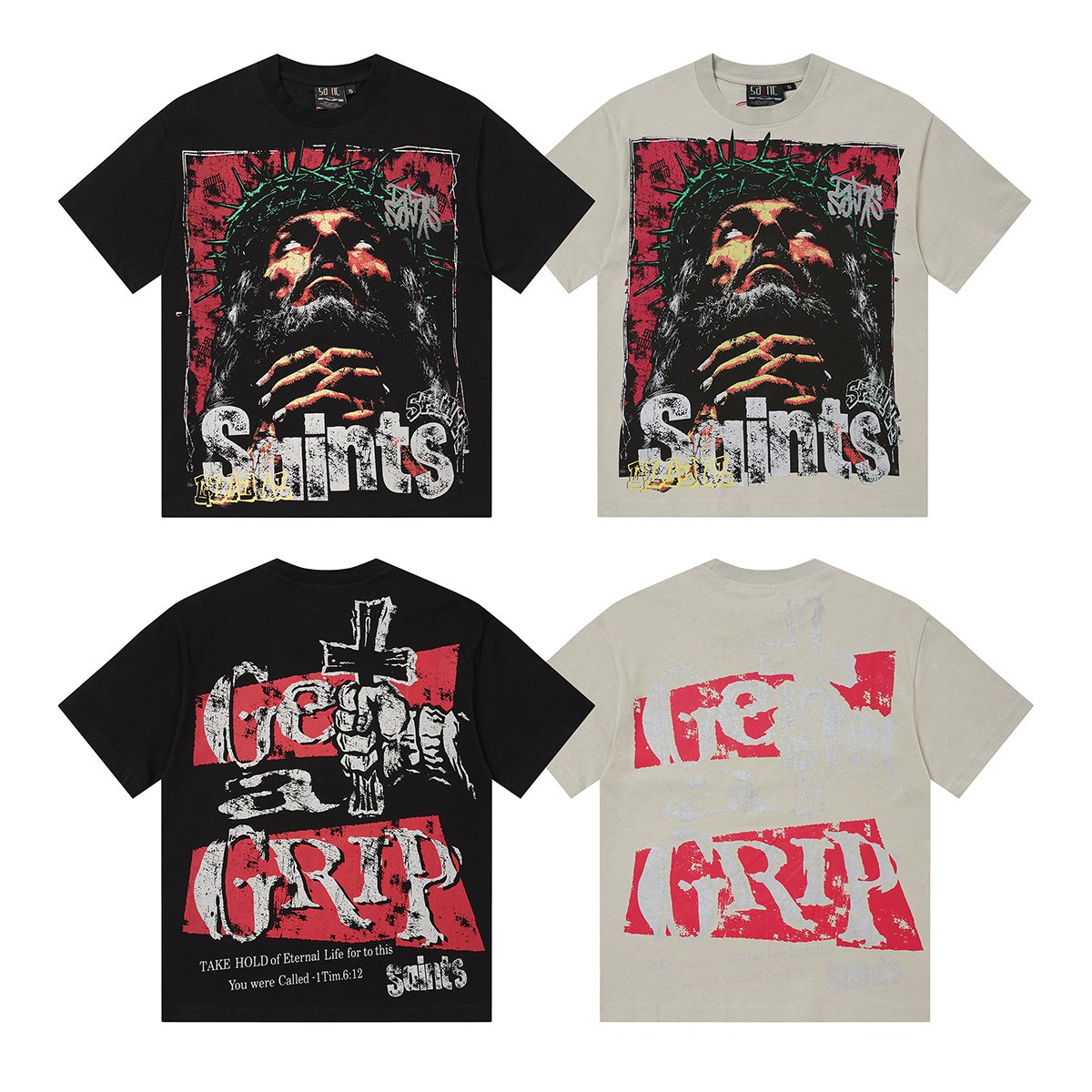 SAINT Portrait Graphic T-Shirt — comparison