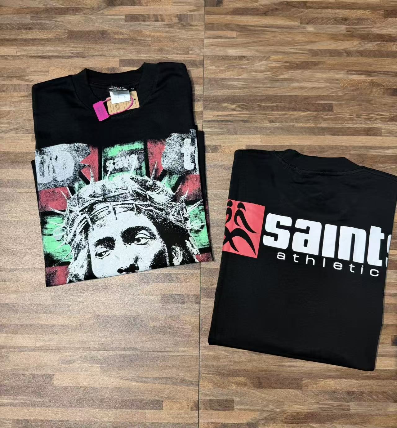 SAINT Jesus Graphic Short-Sleeve T-Shirt — context
