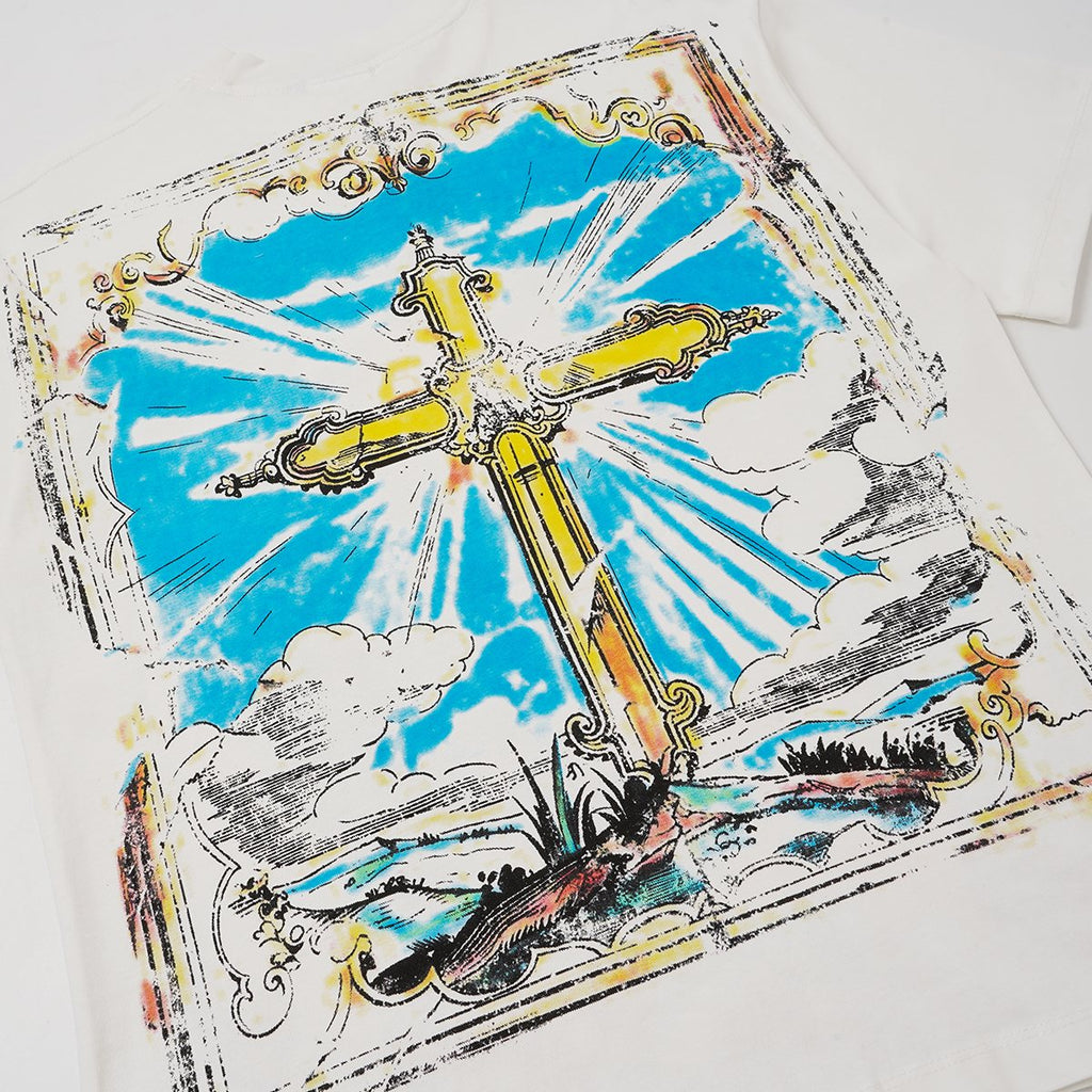 SAINT Portrait & Cross Graphic Short-Sleeve T-Shirt — detail