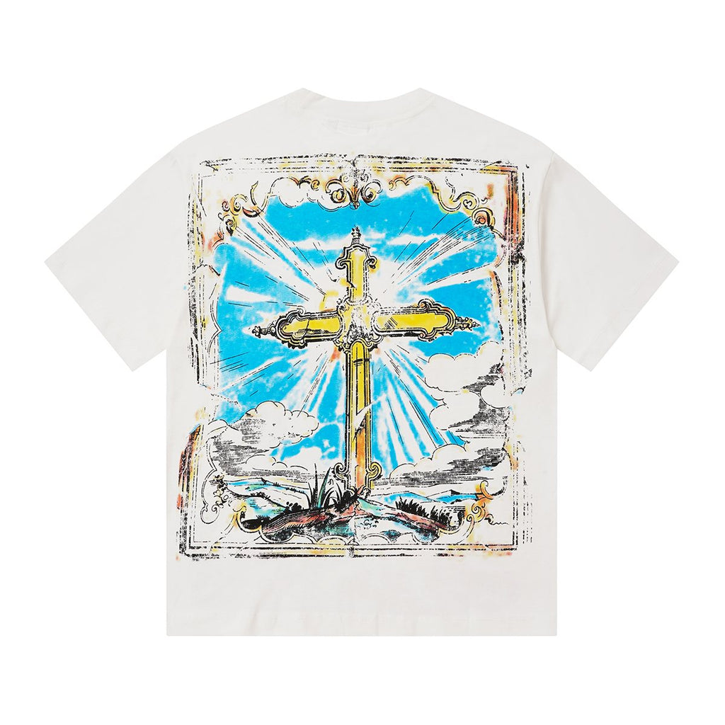 SAINT Portrait & Cross Graphic Short-Sleeve T-Shirt — back