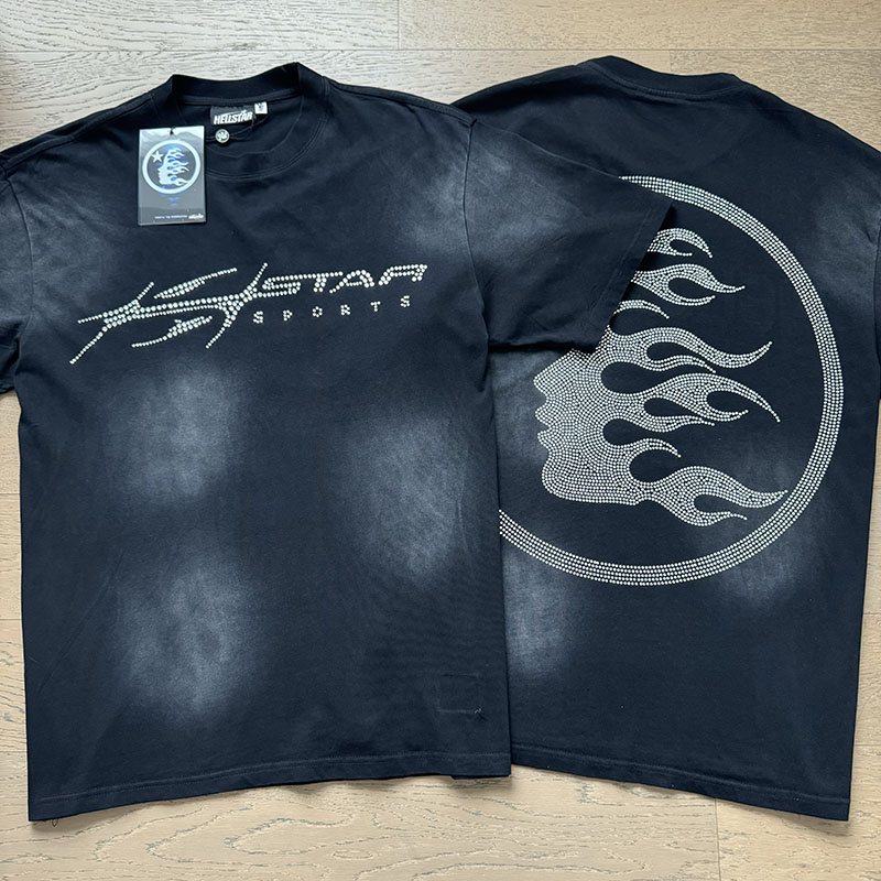 Hellstar Rhinestone Graphic T-Shirt — comparison