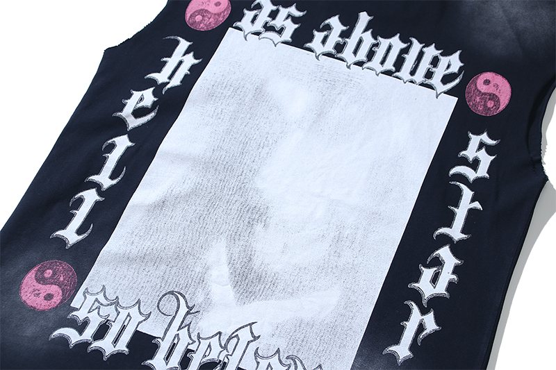Hellstar Gothic Graphic Sleeveless T-Shirt — detail